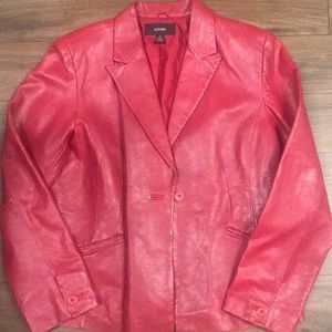 Real Leather Red Jacket